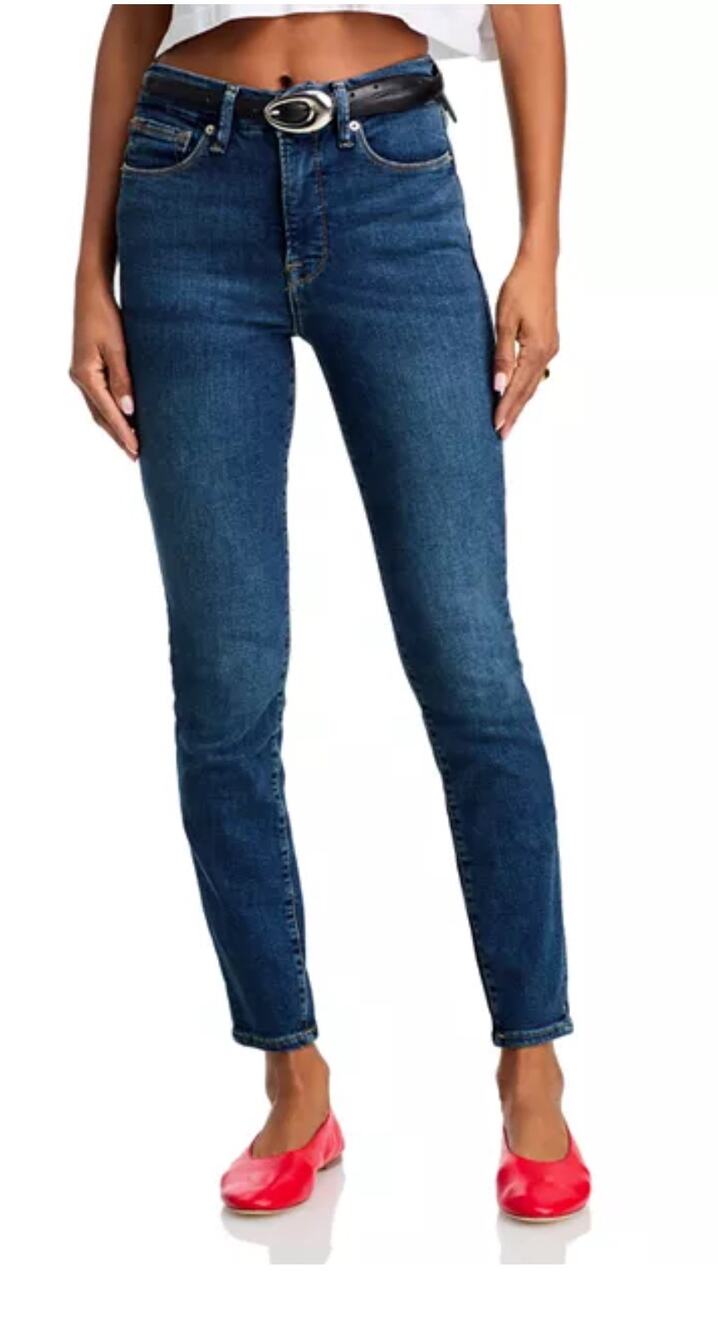 Good American Good Legs High Rise Skinny Jeans Blue 6/28